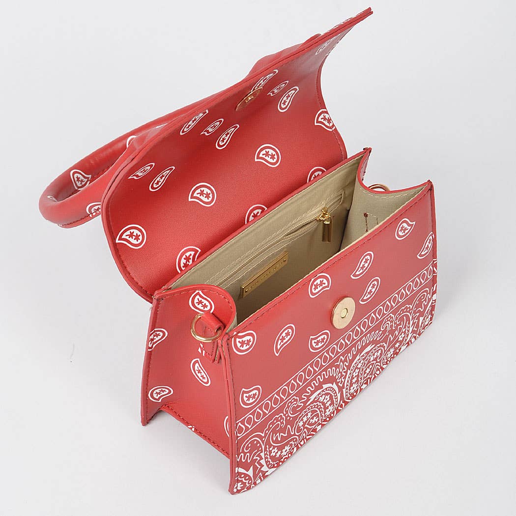 SINGLE FLAP BANDANA BAG - BROWN