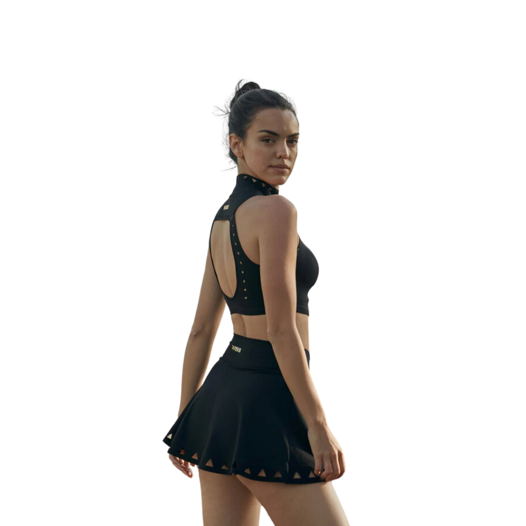 LASER CUT SKIRT BLACK