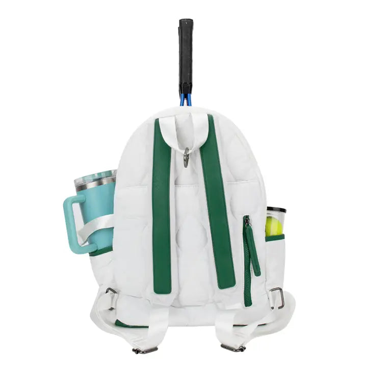 TENNIS COURTSIDE BACKPACK - WHITE/GREEN