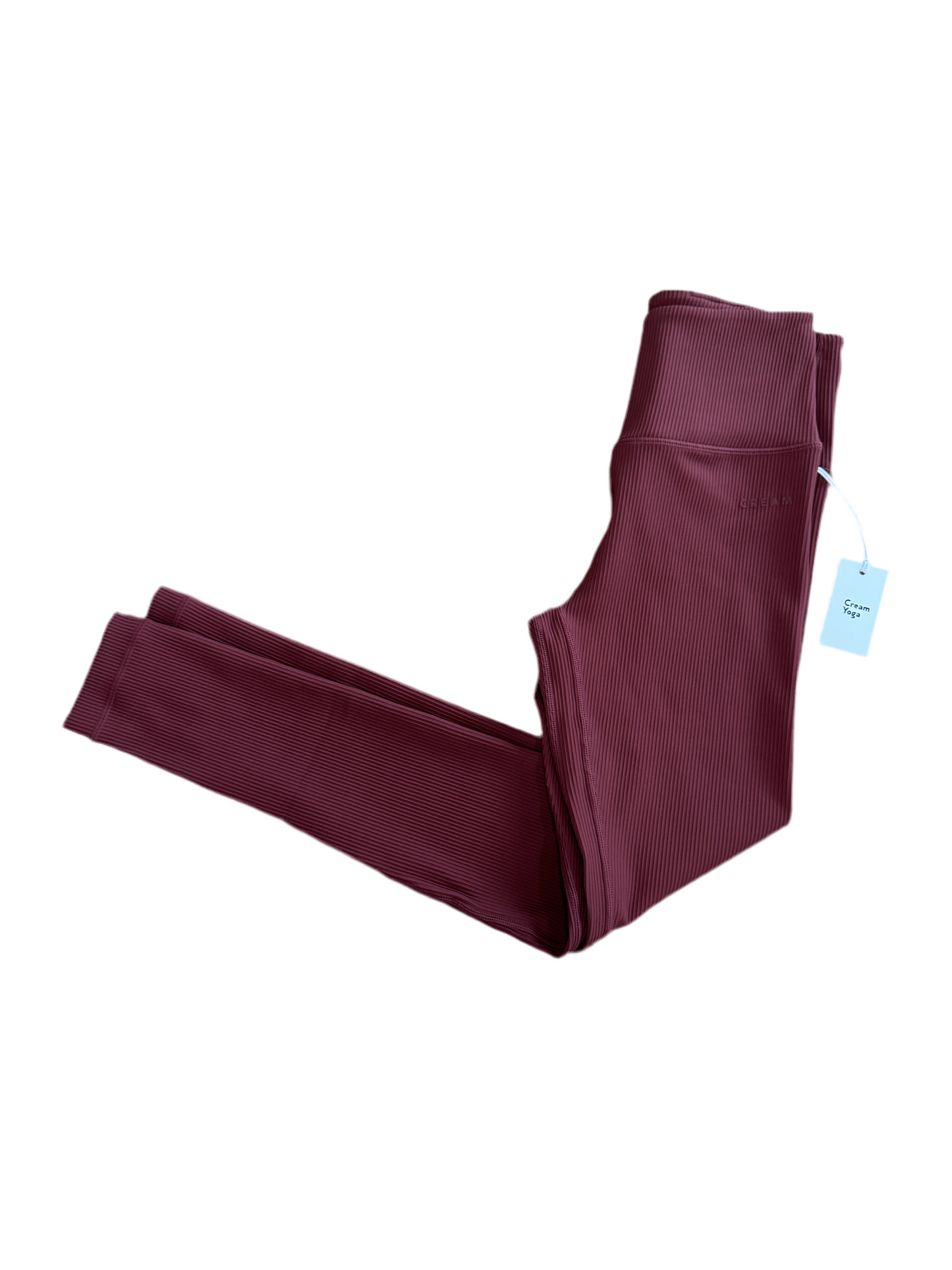 NANCY RIBBED LEGGINGS - WINE
