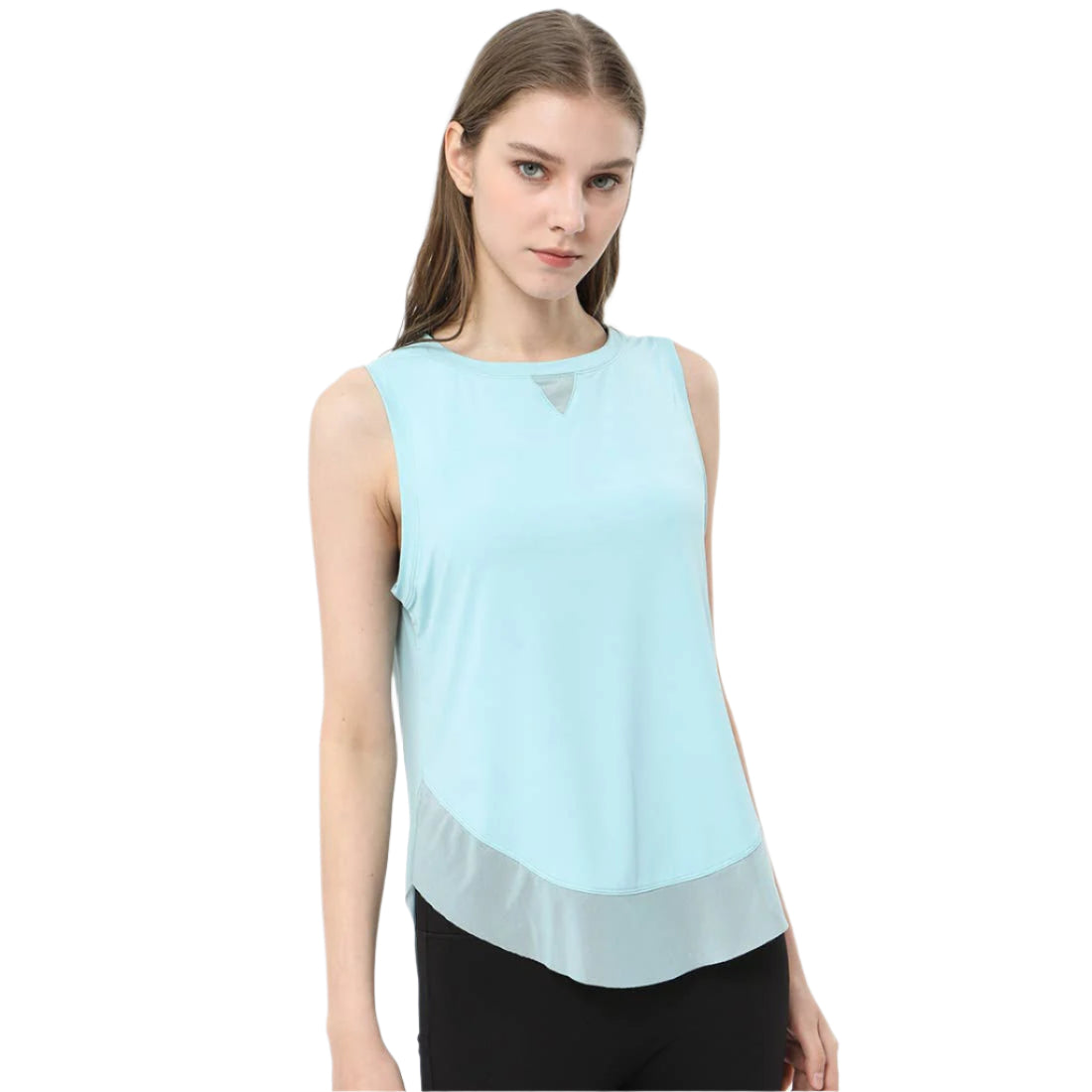 MESH SPORTS TANK - LIGHT BLUE