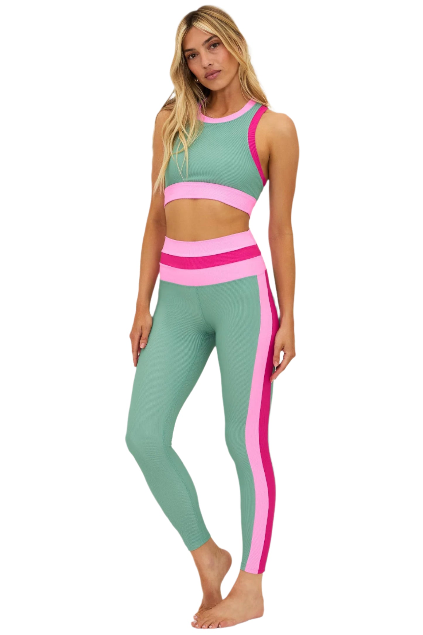 MARIELLA LEGGING- SAGE BLOOM COLOR BLOCK