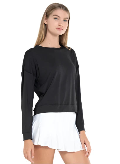 HYPE LONG SLEEVE TOP - BLACK