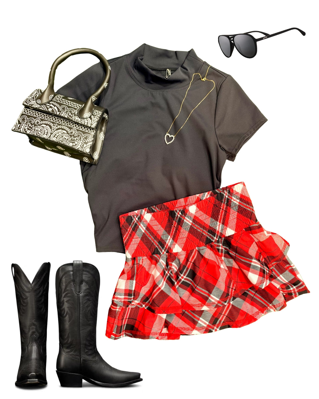 RUFFLE SKIRT - HOLIDAY 26 PLAID