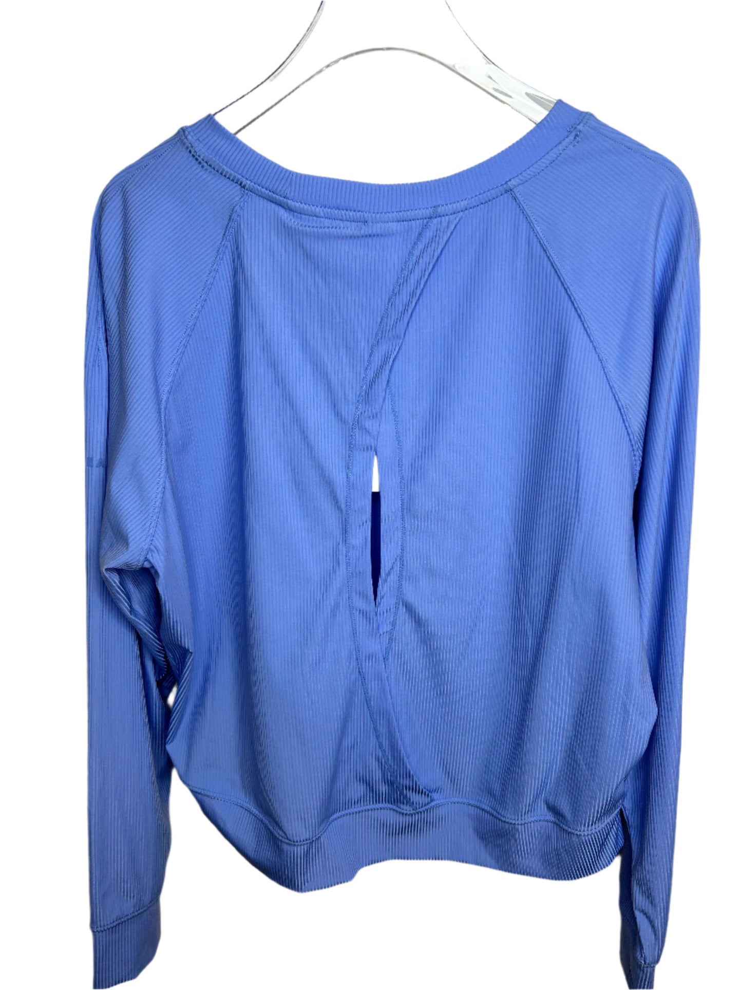 ESTHER RIBBED LS TOP-LAGUNA BLUE