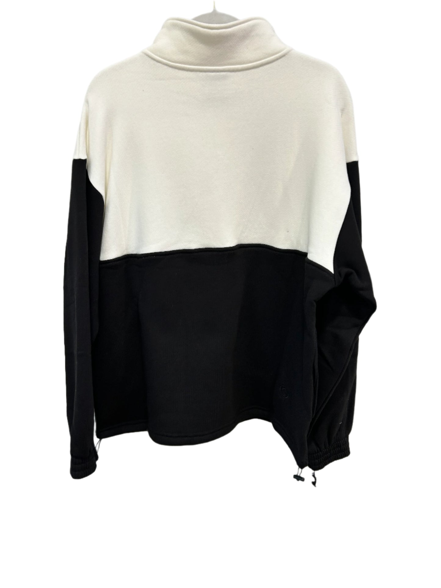 SELENA HALF-ZIP PULLOVER- BLK/WHT