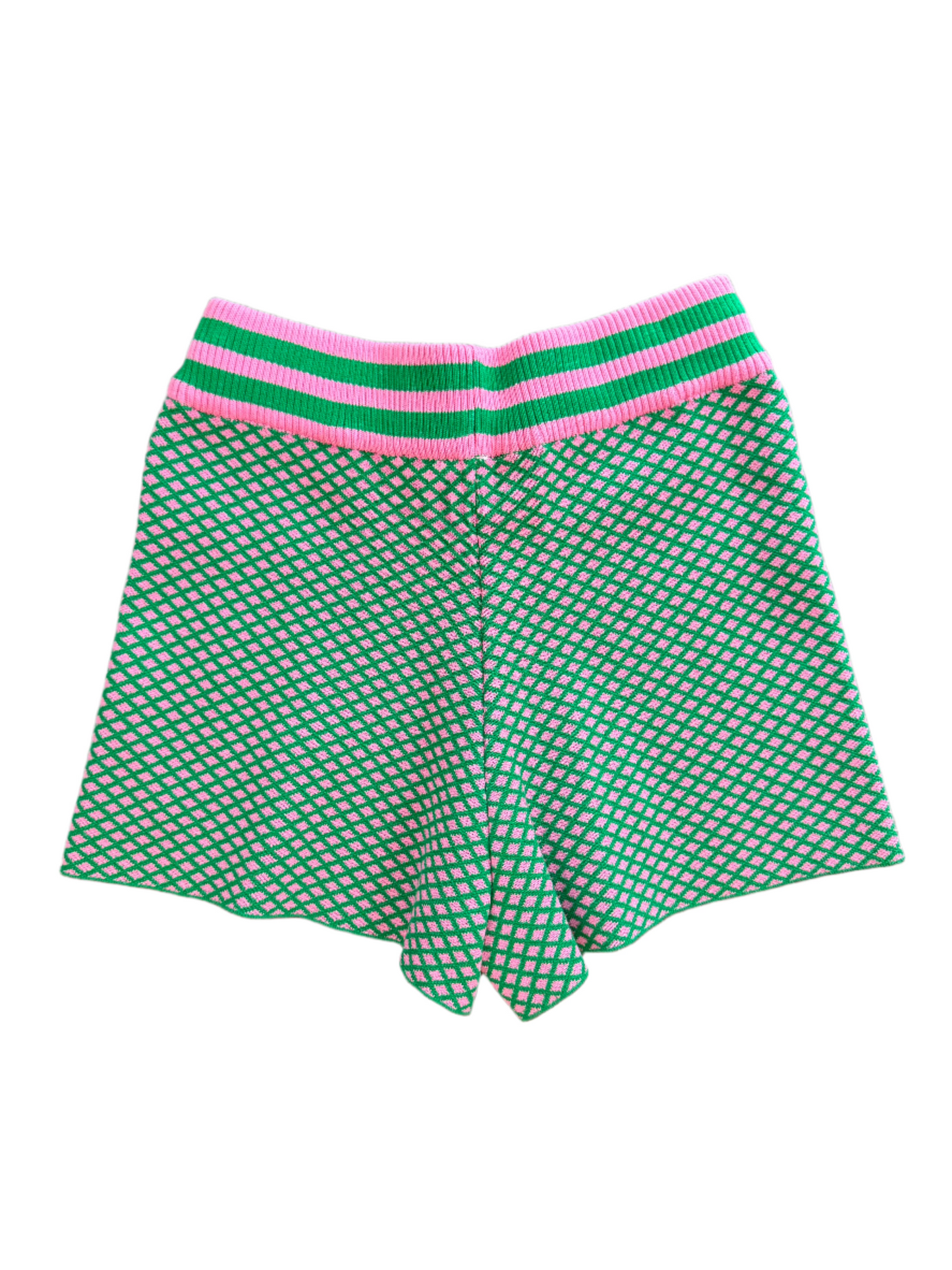KNIT SHORT - PINK/GREEN