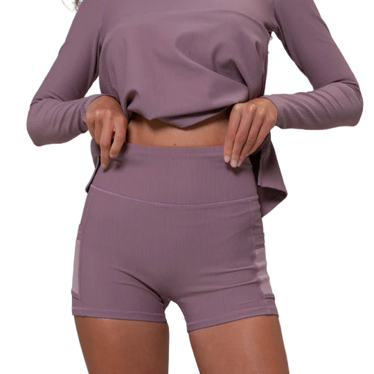 COURTSIDE LONG SLEEVE DRESS - AMETHYST