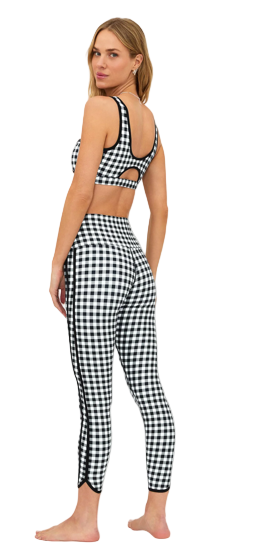 RELLA LEGGING - SLATE GINGHAM