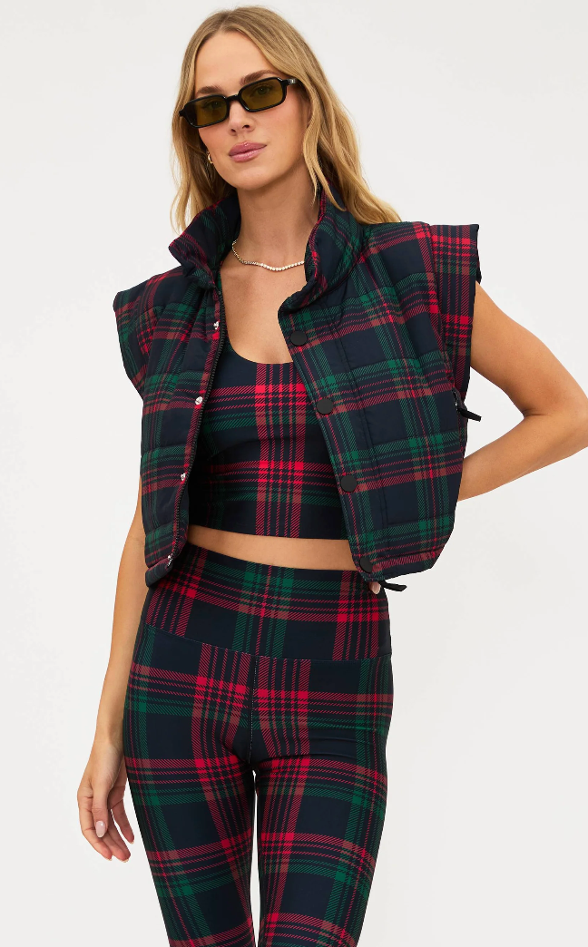 CANYON PUFFER VEST - RIBBON PLAID