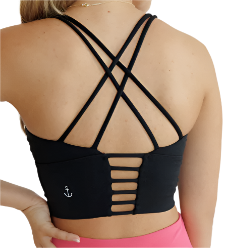 ELIZABETH OPEN BACK BRA BLACK