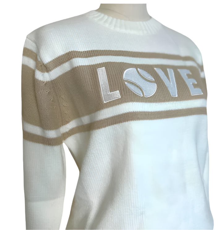 TENNIS LOVE SWEATER - IVORY