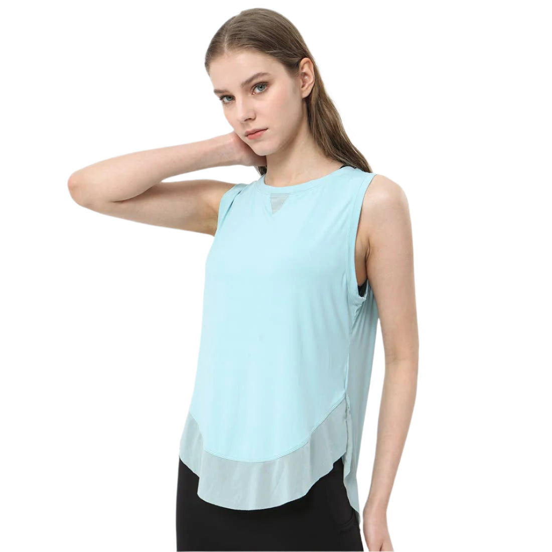 MESH SPORTS TANK - LIGHT BLUE