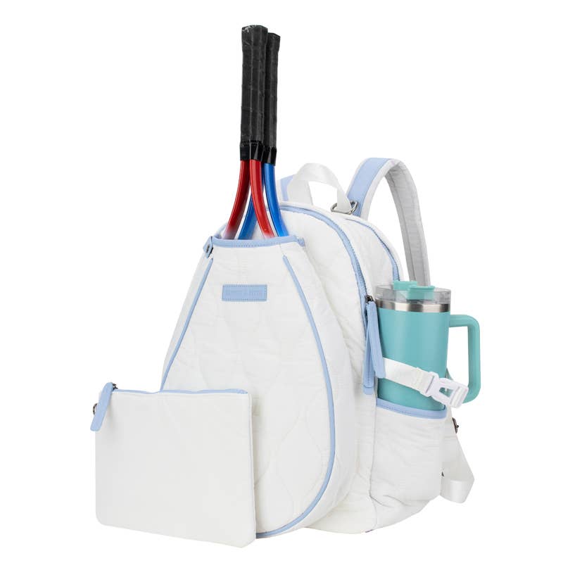 TENNIS COURTSIDE BACKPACK - WHITE/BLUE