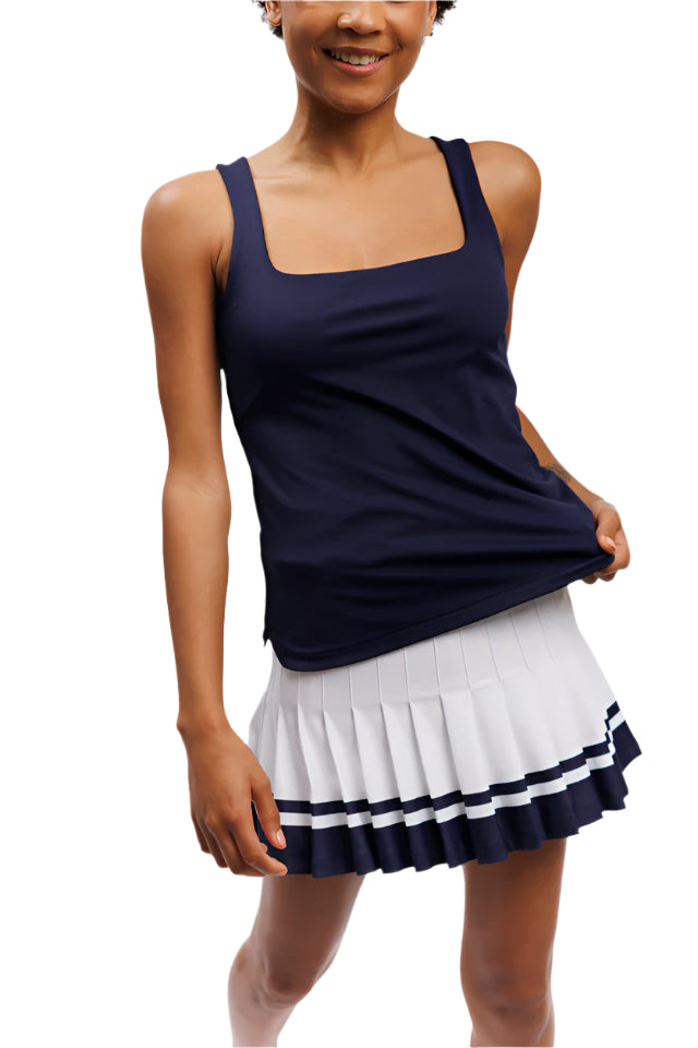 KAY SQUARE NECK TANK NAVY