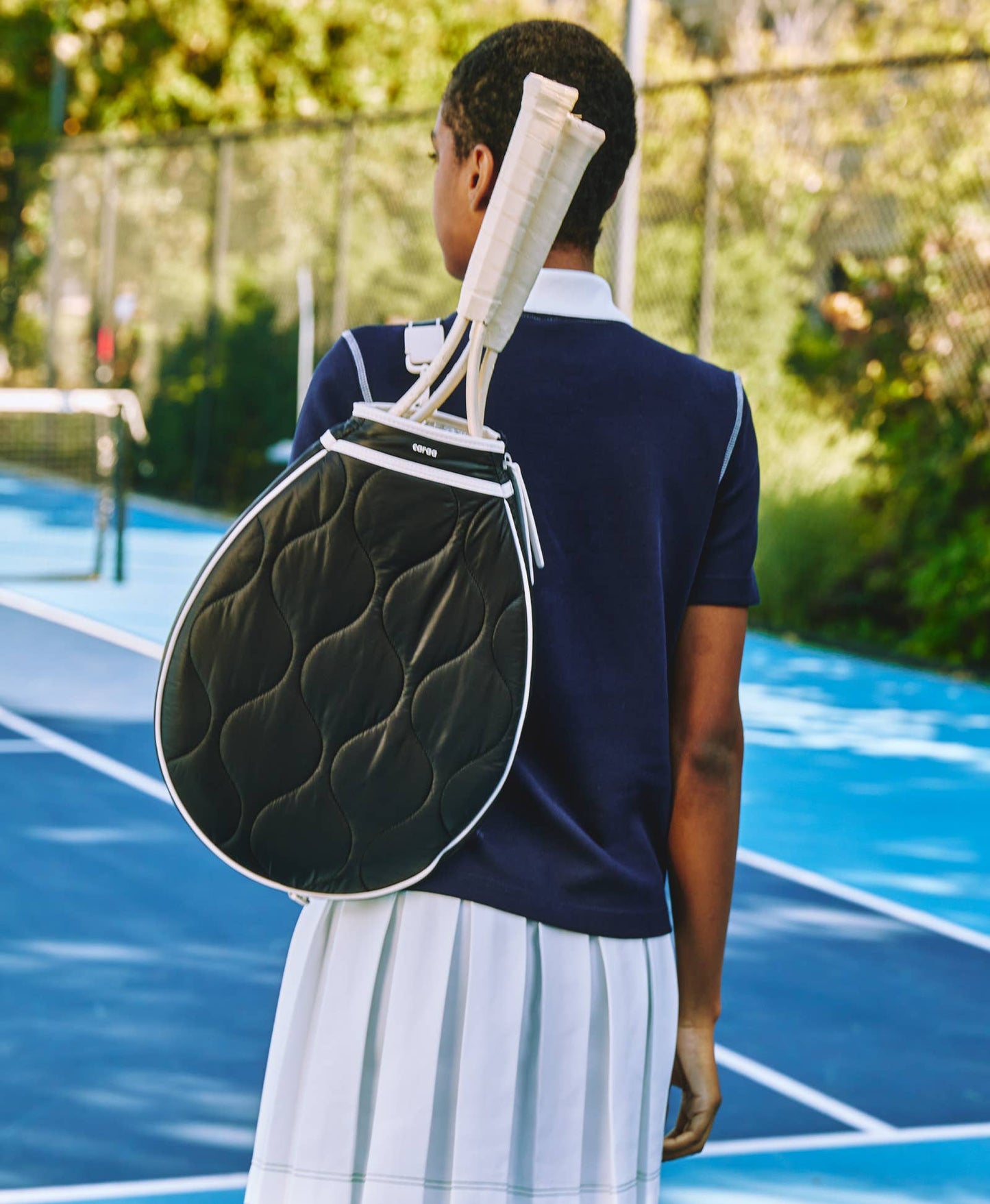 TENNIS QUILTED SLING - BLACK