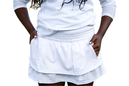 RUFFLE SKIRT - WHITE