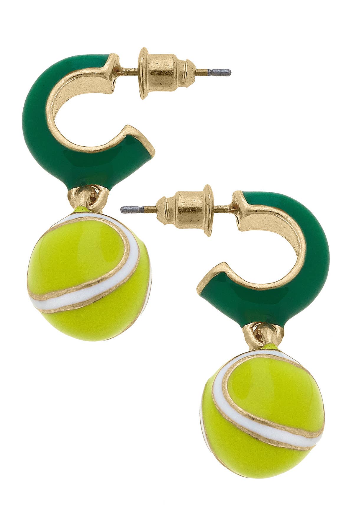 Blair Tennis Ball Huggie Hoop Earrings