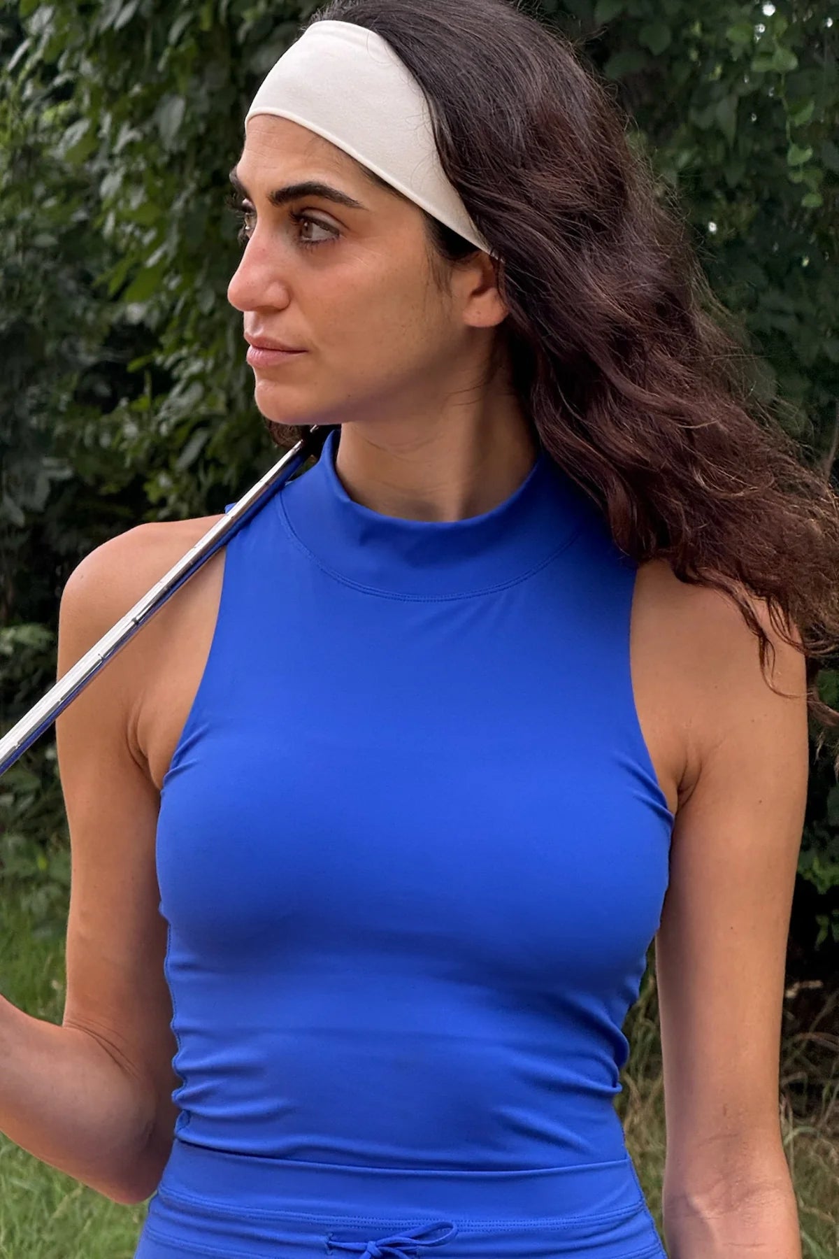 READY MOCK NECK TANK - COBALT