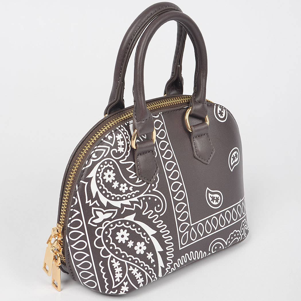 HANDLE BAG - BANDANA BROWN