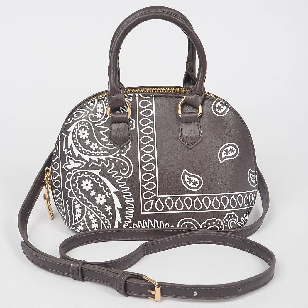 HANDLE BAG - BANDANA BROWN