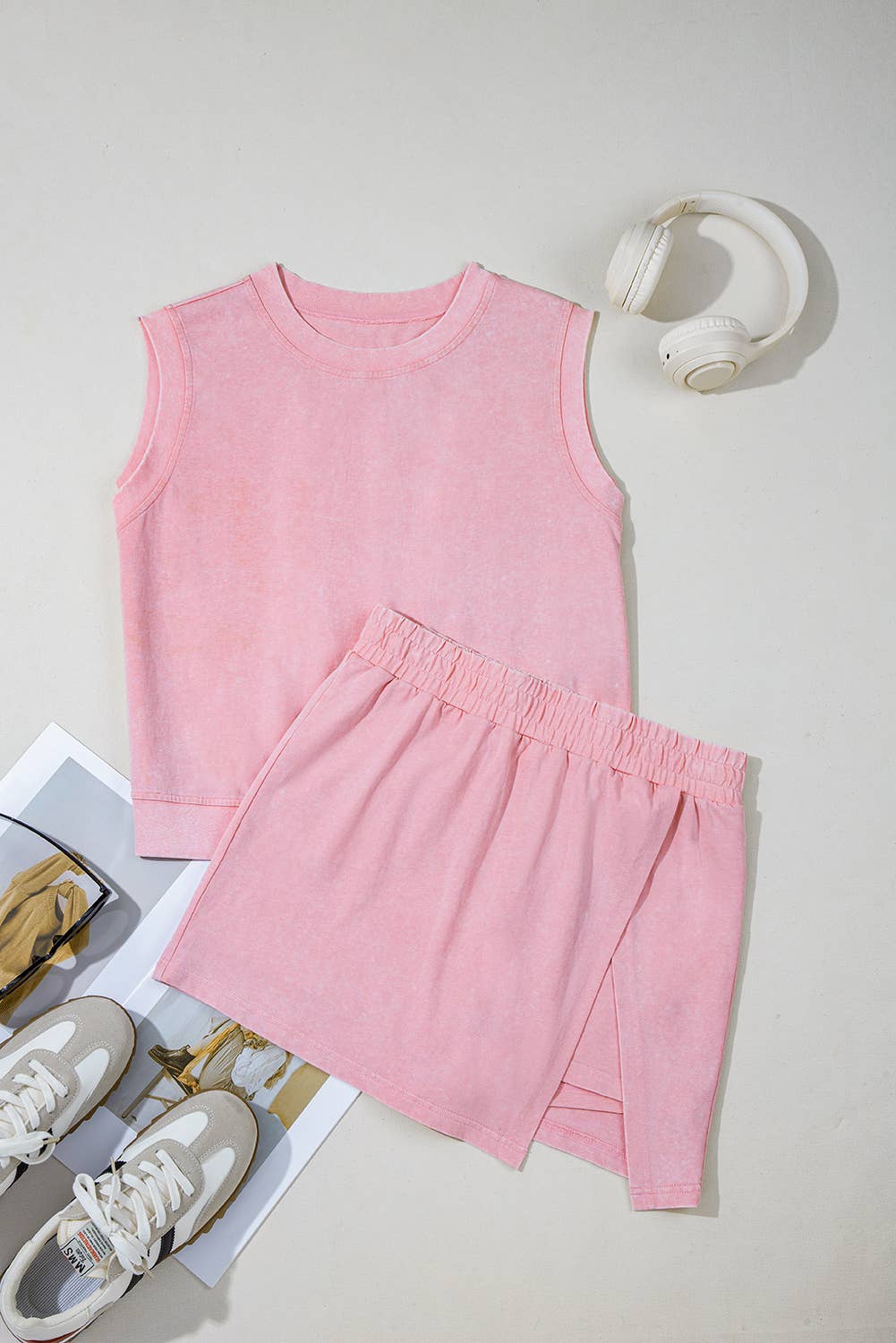 SPLIT SKIRT SET - MINERAL YELLOW