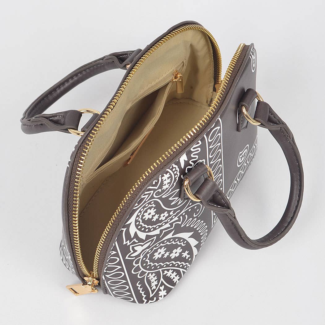 HANDLE BAG - BANDANA BROWN