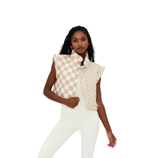 CANYON PUFFER VEST - CHECK