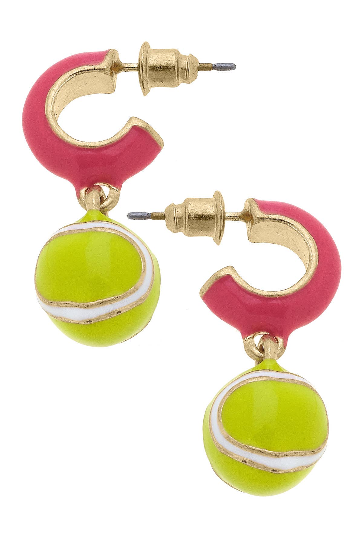 Blair Tennis Ball Huggie Hoop Earrings