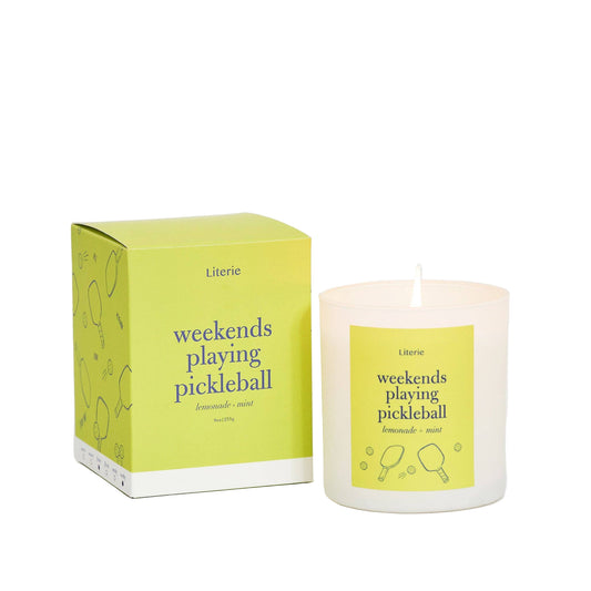 WEEKENDS PLAYING PICKLEBALL CANDLE