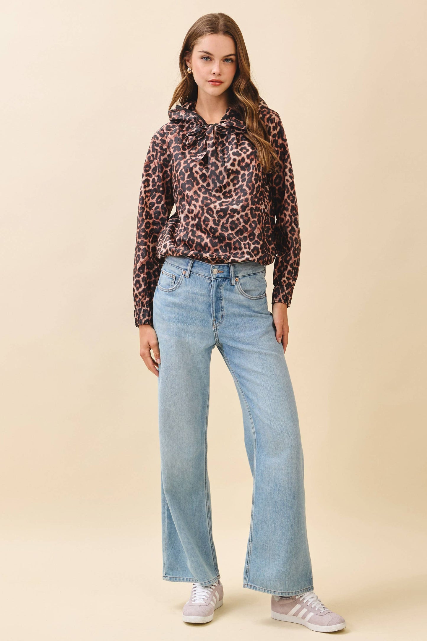 RIBBON HOODIE - LEOPARD