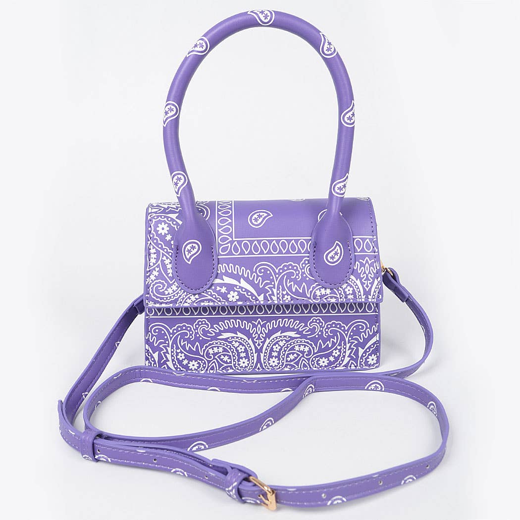 SINGLE FLAP BANDANA BAG - PURPLE