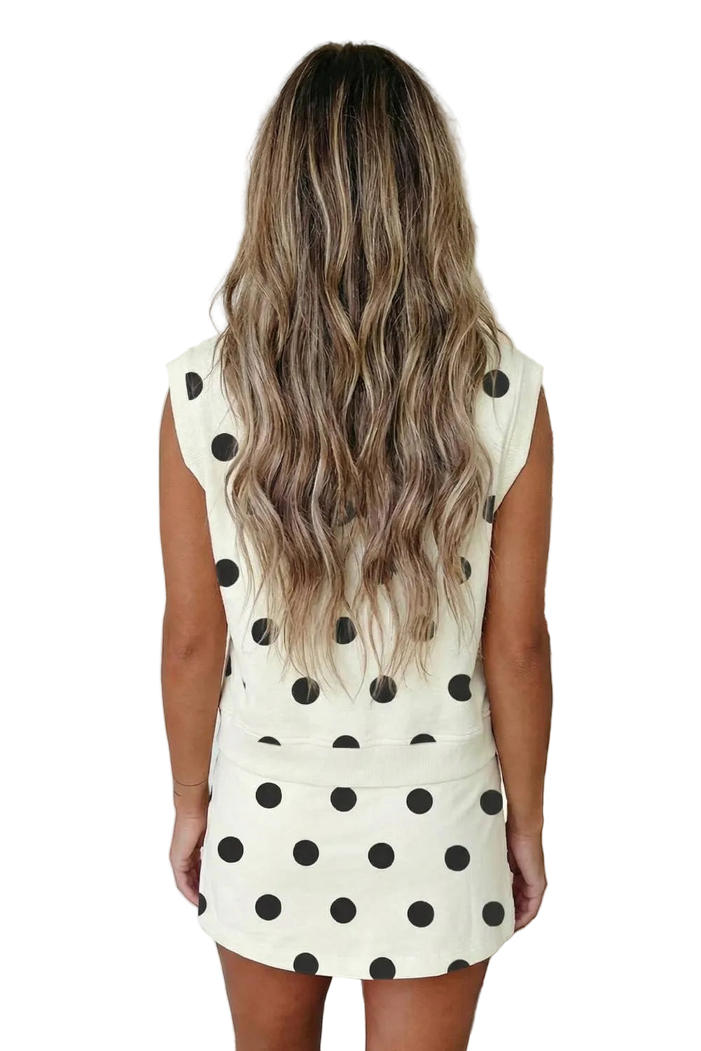 TANK MINI SKORT SET - BLACK DOT