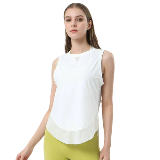 MESH SPORTS TANK - WHITE