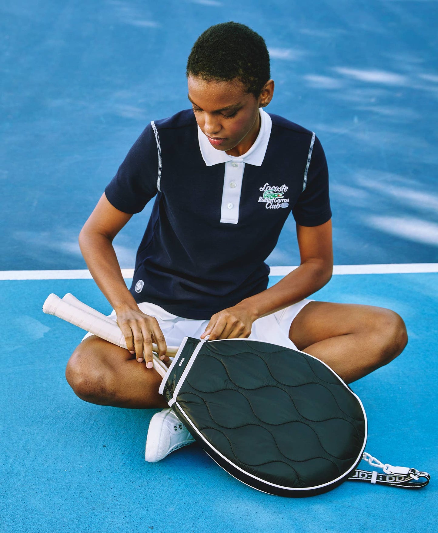 TENNIS QUILTED SLING - BLACK