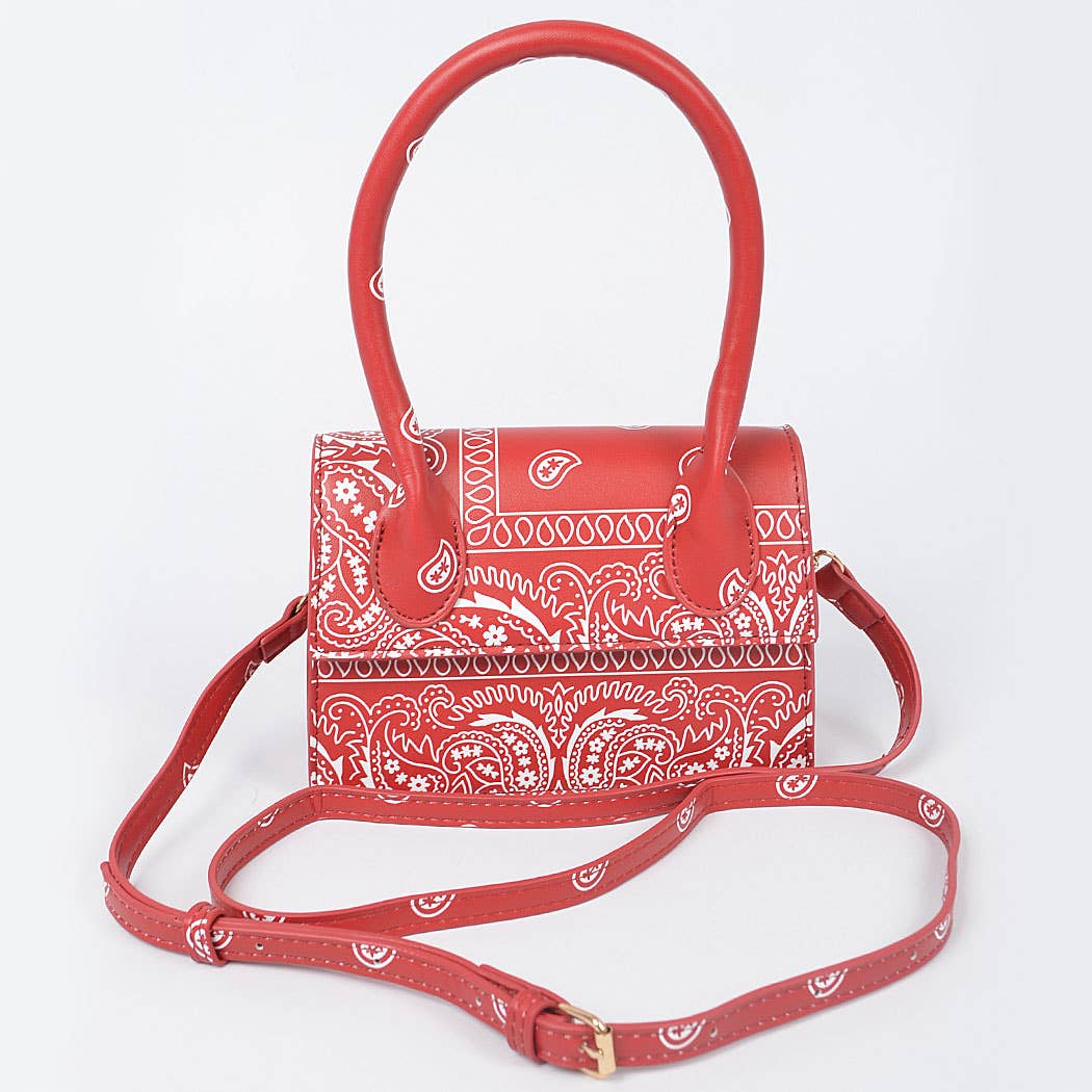 SINGLE FLAP BANDANA BAG - RED