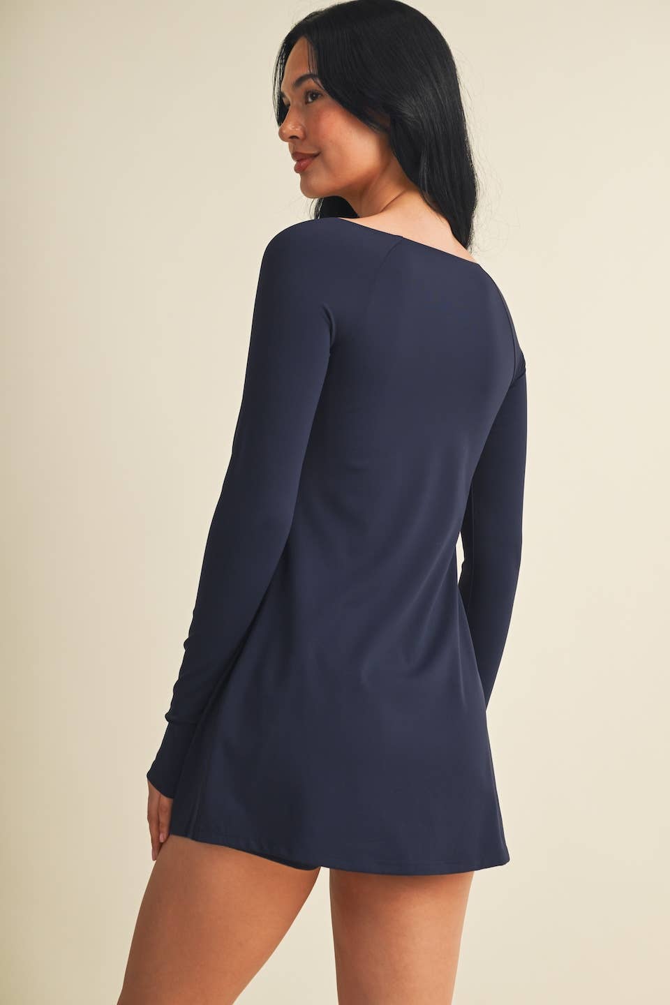 LS SWEETHEART DRESS - BLACK