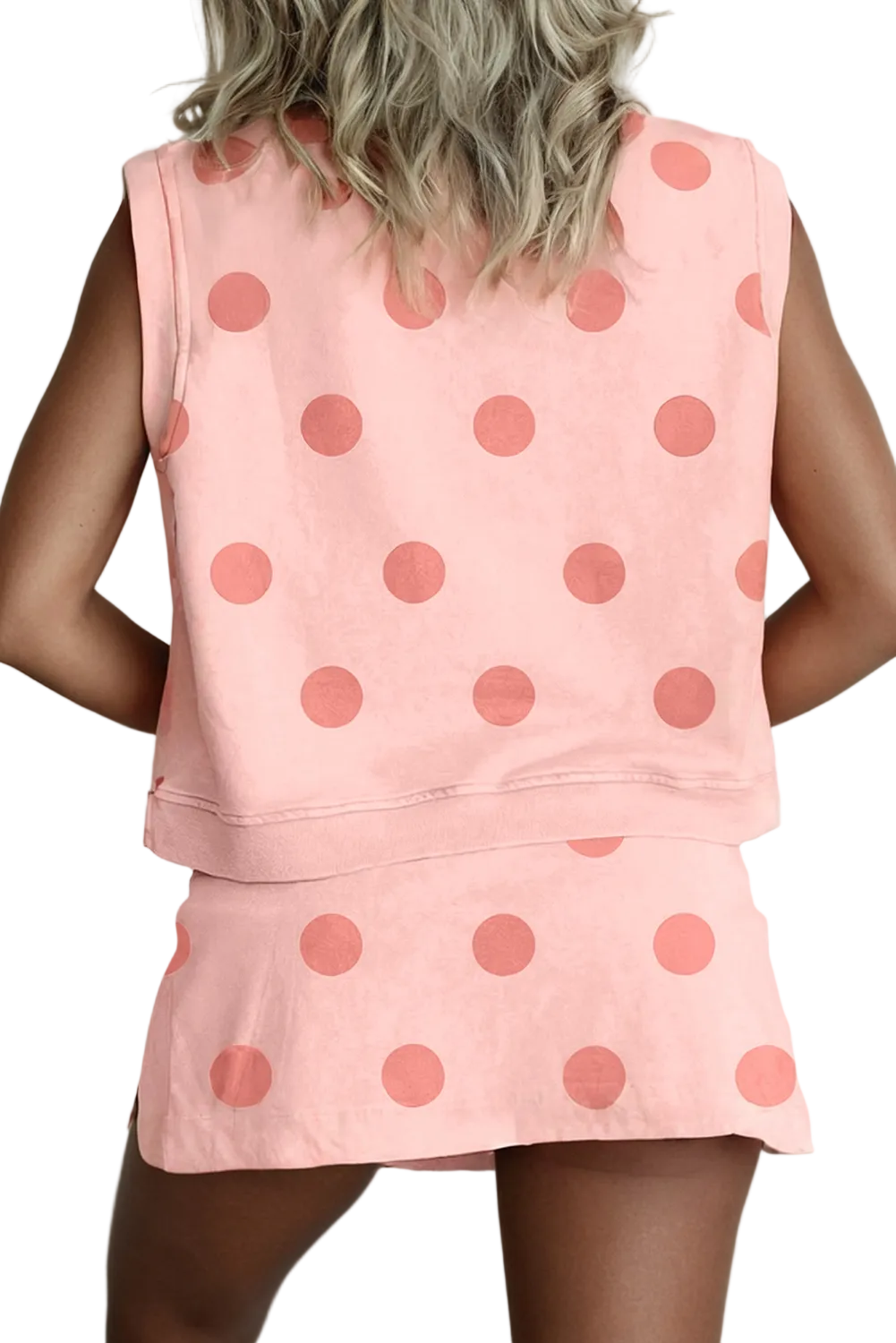 TANK MINI SKORT SET - PINK DOT