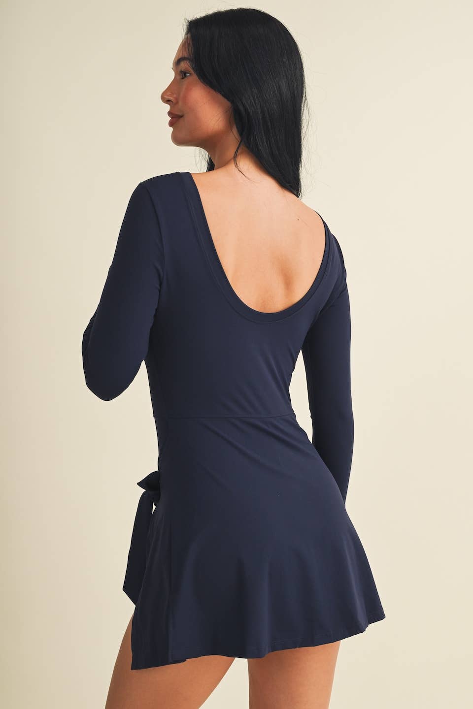 LS WRAP DRESS - CHOCOLATE