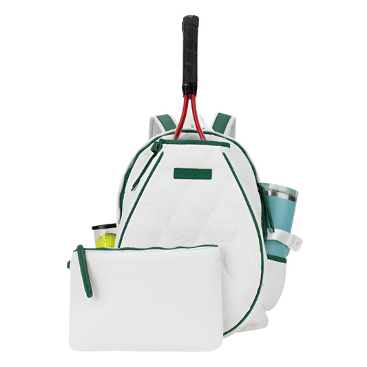 TENNIS COURTSIDE BACKPACK - WHITE/GREEN