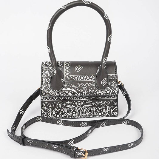 SINGLE FLAP BANDANA BAG - BLACK