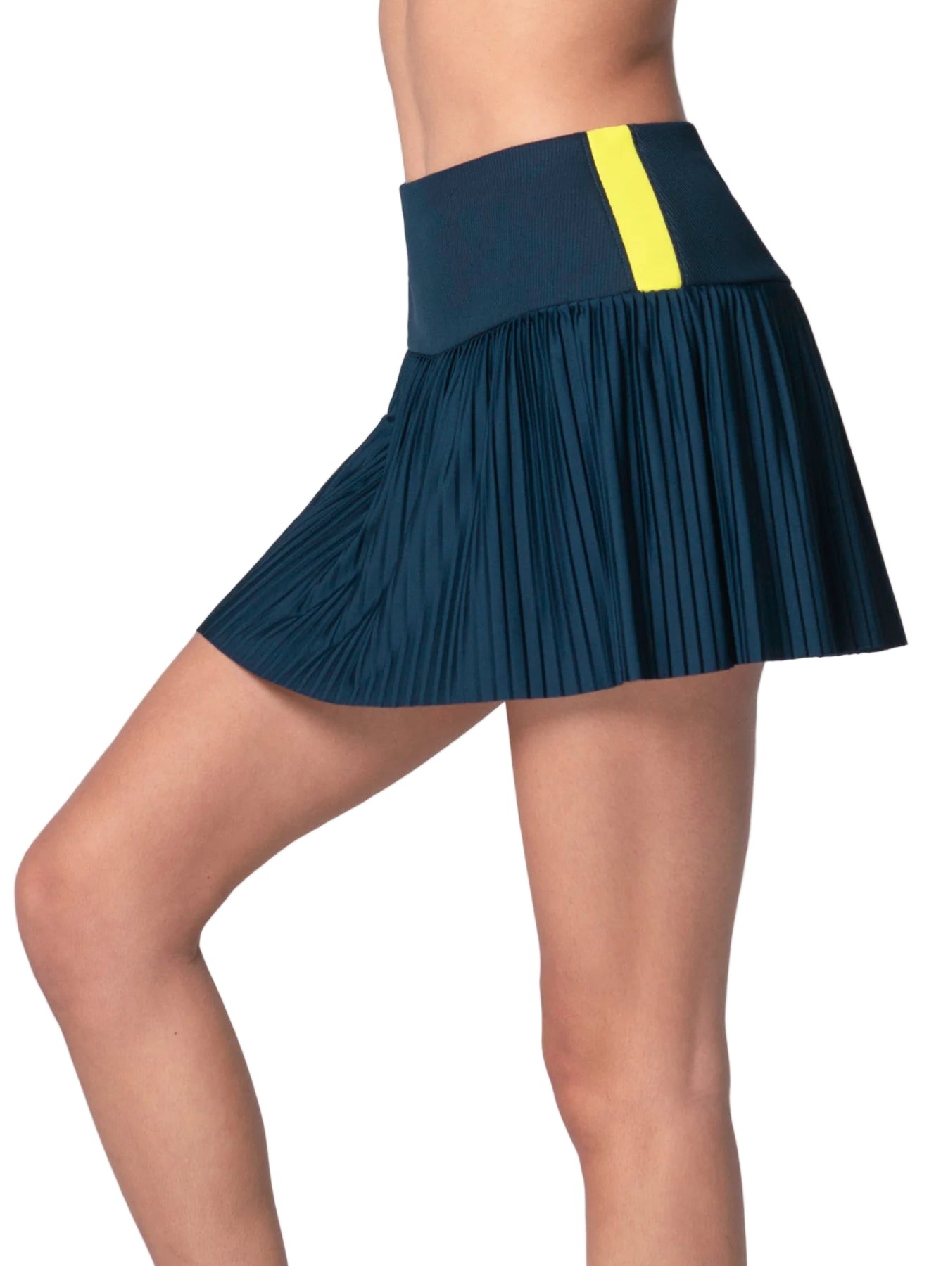RACER RIB PLEATED SKIRT- MDN