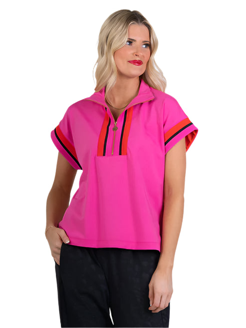 POPPY PULLOVER - BERRY COLORBLOCK