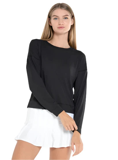HYPE LONG SLEEVE TOP - BLACK