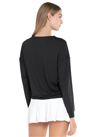 HYPE LONG SLEEVE TOP - BLACK