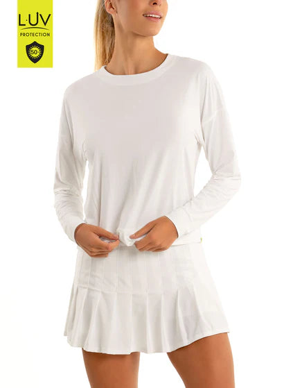 HYPE LONG SLEEVE TOP - WHITE