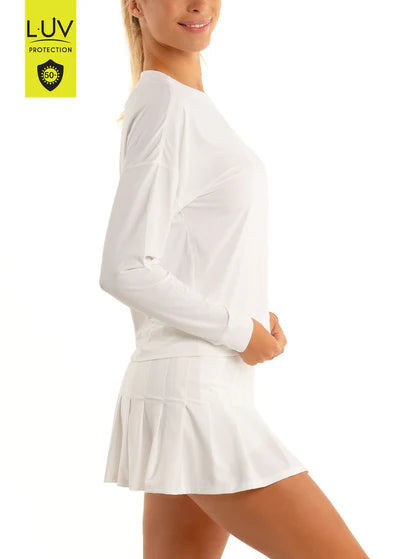HYPE LONG SLEEVE TOP - WHITE