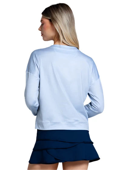 HYPE LONG SLEEVE TOP - HEATHER GREY