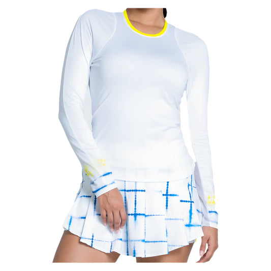 SHIBORI WAVE LONG SLEEVE- WHITE