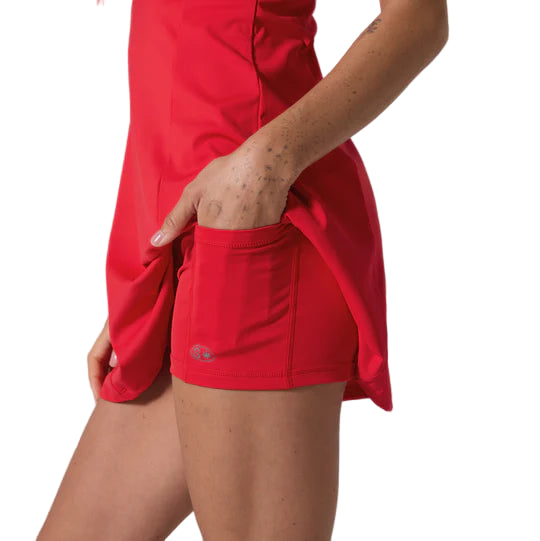COURTSIDE DRESS - CHERRY